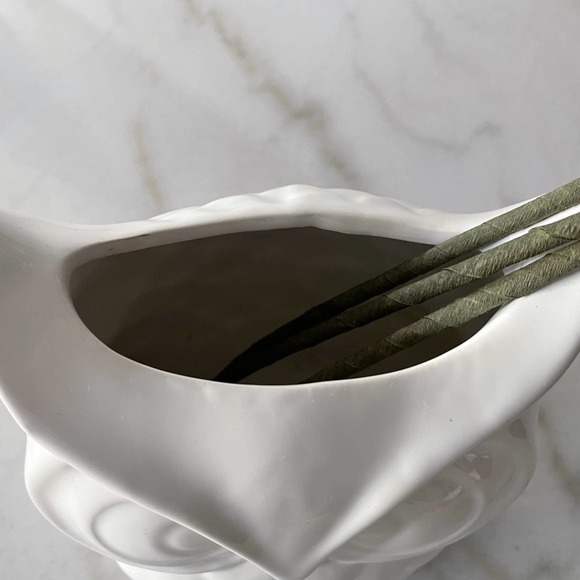 Owl Ceramic Vase in White - Picture 5 of 11